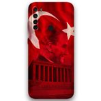 Gramaphone Xiaomi Redmi Note 8 ile Uyumlu Atatürk Desenli Telefon Kılıfı + Ekran Koruyucu - 5848