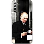 Gramaphone Xiaomi Redmi Note 8 Uyumlu Atatürk Desenli Telefon Kılıfı + Ekran Koruyucu - 5850