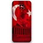 Gramaphone Xiaomi Redmi Note 9 Pro ile Uyumlu Atatürk Desenli Telefon Kılıfı + Ekran Koruyucu - 5848