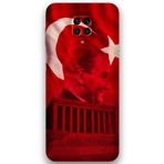 Gramaphone Xiaomi Redmi Note 9 Pro Uyumlu Atatürk Desenli Telefon Kılıfı + Ekran Koruyucu - 5848