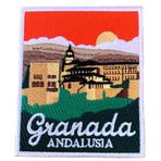 Granada Endülüs Yama (3,5 İnç) Ütü/Dikiş Rozeti Seyahat Avrupa Hatıra İspanya Tatil Amblemi Sırt Çantası, Bagaj Hediye Yamaları