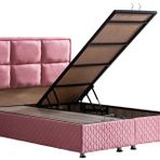 Grand 140x190 cm Pembe New Baza ve Başlık Seti