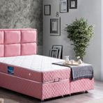 Grand 160x200 cm Pembe New Baza Başlık ve Orthosoft Ortopedik Yatak Seti