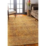 Grand Baie Sarı Vintage Modern Geometrik Etnik Desenli Boho Makinada Yıkanabilir Hafif Hav Toz Vermez Leke Tutmaz Kaymaz Taban Dijital Makine Baskı Halı Oturma Odası Salon Yolluk Koridor Mutfak Halısı