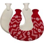 Grand Bazaarr U-Şu-Şekilli Peluş Kumaş Su Dolu Sıcak Su Torbasıekilli Peluş Kumaş Boyun Su Enjeksiyonu Sıcak Su Torbası (Yurt Dışından) - Kırmızı