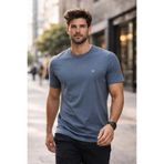 grand coco Erkek Gece Mavisi Regular Likralı Süprem Kumaş Bisiklet Yaka Kısa Kollu T-Shirt
