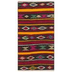Grand Hedef Halı Anadolu El Dokuma Çiçekli Desen Vintage Kilim Kahverengi