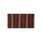 Grand Hedef Halı Anadolu El Dokuma Kirmizi Sari Çizgili El Dokuma Vintage Kilim Kahverengi