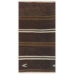 Grand Hedef Halı Anadolu El Dokuma Koyu Kahverengi Vintage Kilim Turuncu