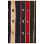 Grand Hedef Halı Anadolu El Dokuma Krem Kirmizi Rengi Vintage Kilim Çok Renkli