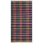 Grand Hedef Halı Anadolu El Dokuma Mor Gri Rengi Karişik Çizgili Vintage Kilim Turuncu