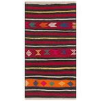 Grand Hedef Halı El Dokuma Kirmizi Eskitme Vintage Kilim Çok Renkli