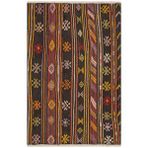 Grand Hedef Halı El Dokuma Renkl Çiçekli Vintage Kilim Çok Renkli