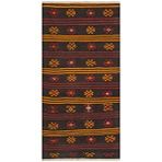 Grand Hedef Halı El Dokuma Sari Kirmizi Çiçekli Desen Vintage Kilim Pembe