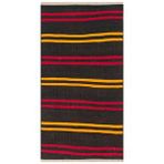 Grand Hedef Halı El Dokuma Sari Kirmizi Çizgili Desen Vintage Kilim Kırmızı