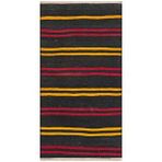 Grand Hedef Halı El Dokuma Sari Kirmizi Renk Çizgili Vintage Kilim Çok Renkli