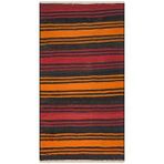 Grand Hedef Halı El Dokuma Sari Murdum Rengi Vintage Kilim Çok Renkli