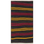 Grand Hedef Halı El Dokuma Sari Rengi Çizgili Vintage Kilim Beyaz