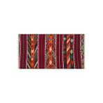 Grand Hedef Halı Eşsiz Anadolu El Dokuma Kirmizi Rengi Zigzag Desen Vintage Kilim Çok Renkli