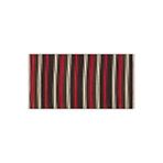 Grand Hedef Halı Gerçek El Dokuma Beyaz Mürdüm Rengi Çizgili Desen Vintage Kilim Kırmızı