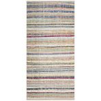Grand Hedef Halı Gerçek El Dokuma Gökkuşaği Renk Vintage Kilim Beyaz