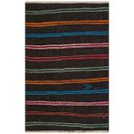 Grand Hedef Halı Gerçek El Dokuma Multi Renk Çizgili Desen Vintage Kilim Turkuaz