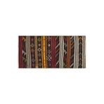 Grand Hedef Halı Gerçek El Dokuma Renkli Çizgili Vintage Kilim Sarı