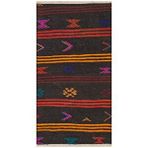 Grand Hedef Halı Gerçek El Dokuma Turuncu Pembe Rengi Vintage Kilim