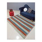 Grand Hedef Halı Multi Rengi Çizgili Desenli Vintage El Dokuma Kilim Çok Renkli