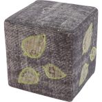 Grand Hedef Halı Multi Rengi El Dokuma Yünlü Puf - 40x40 cm - Gri