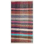 Grand Hedef Halı Multi Renk Çizgili Desen El Dokuma Vintage Kilim Çok Renkli