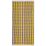 Grand Hedef Halı Sari Mor Rengi Kareli Desen El Dokuma Vintage Kilim Sarı