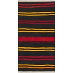 Grand Hedef Halı Sari Rengi Çizgili El Dokuma Vintage Kilim Sarı