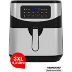 Grandchef 9.2 Litre Inox Geniş Hazneli 3xl Dokunmatik 10 Ön Ayarlı Airfryer Sıcak Hava Fritözü - Siyah