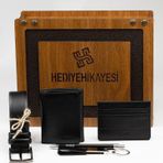 Grande 1414 Hakiki Deri Mıknatıslı Erkek Cüzdan / 747 Hakiki Deri Kartlık Ve Hakiki Deri Kemerseti