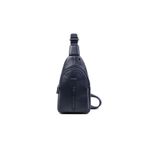 Grande 4270 Hakiki Deri Unisex Göğüs Çantası, Body Bag Arsel Lacivert