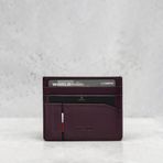 Grande Hakiki Deri Kartlık İnce Cüzdan Küçük Boy Mürdüm