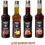 Grandeterra 4’lü Şurup Seti ( Karamel + Vanilya + Fındık + Çikolata 4X750 Ml) - 1 kg