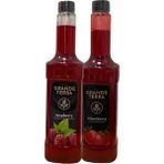 GRANDETERRA Grande Terra Çilek ve Frambuaz Şurup Seti (2 x 750 Ml) - 1,5 lt