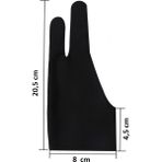 Grandi Grandı Sanatçı Çizim Eldiveni-M Size (20,5 cm x 8 cm x 4,5 Cm) - Siyah