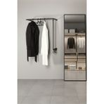 Grandmix Duvara Monte Metal Köşe Elbise Askılığı 80X80 cm - Siyah