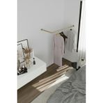 Grandmix L Köşe Askılık Duvara Monte Metal Elbise Askılığı 100X25 cm - Altın