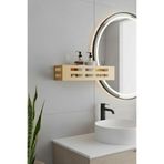 Grandmix Metal Banyo Duvar Rafı Siyah Şampuanlık ve Sabunluk Düzenleyici 35x8 cm