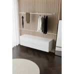 Grandmix Metal Duvara Monte Elbise Askısı Minimalist Portmanto Askılığı 145X25 cm - Beyaz