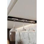 Grandmix Metal Kadeh Askısı Dolap Altı Şarap Bardağı Düzenleyici 33 cm - Siyah - 33X5