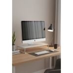 Grandmix Metal Monitör Yükseltici Stand Masaüstü Düzenleyici Laptop Standı 50X25 cm - 30x25 - Beyaz