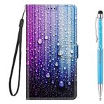 Grandoin Huawei P8 Lite 2017 Kılıfı ile Uyumlu, Yaratıcı PU Deri Kapaklı Kapaklı Cüzdan Kılıf Kapaklı Stand Kart Tutucu Kimlik Yuvası Folyo Darbeye Dayanıklı Yumuşak TPU Tampon Koruyucu Kılıf (Su