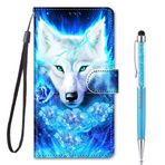Grandoin Xiaomi Redmi Note 8T Kılıfı ile Uyumlu, Yaratıcı PU Deri Kapaklı Kapak Kart Yuvaları Tutucular Silikon İç [Renkli Baskı] Redmi Note 8T için Kitap Tarzı Cüzdan Kılıf (Gül Kurt)