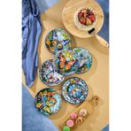 grandora 6'lı Pasta ve Tatlı Tabağı Lüks Kelebek Desenli - Pasta Tatlı Tabakları (20 cm)