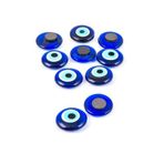 GRANDSTORE Küçük Boy Cam Nazar Boncuğu Magnet Metal Dolap Süsü